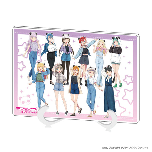 『ラブライブ!スーパースター!!』アクリルアートボード(A5サイズ)01/集合デザイン パンダver.(描き下ろしイラスト)
